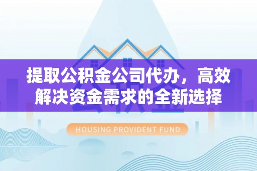 七股提取公积金公司代办，高效解决资金需求的全新选择